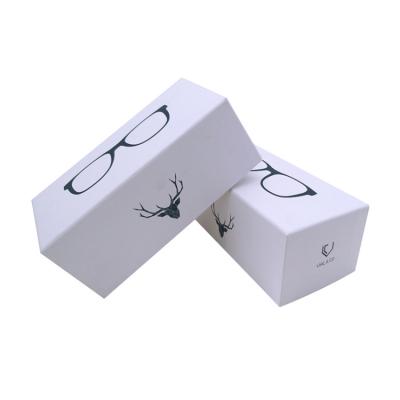 China Recyclable Custom Logo Package Gift Boxes Luxury Paper Sunglasses Case Packaging Box Sunglasses Packaging With Glass Cloth Pouch Set for sale