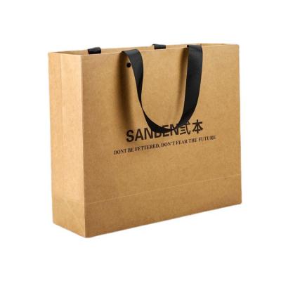 China Recyclable Recycled Biodegradable Custom Your Own Custom Logo Brown Paper Bags Kraft Paper Shopping Bag Paper Bags With Handles for sale