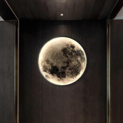 China Modern Decoration Moon Wall Lamps Indoor Lighting Creative Hallway Led Wall Mount Wall Lighting Living Room Bedroom Background Night Decorative Fixture for sale