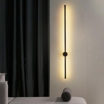 China Nordic Modern Minimalist Personality LED Long Line Wall Light Indoor Creative Modern Wall Light for sale