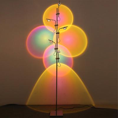 China High Quality Rainbow RGB Sunset Projection Led Sunset Light Standing Floor Lamp For Living Room Decor for sale