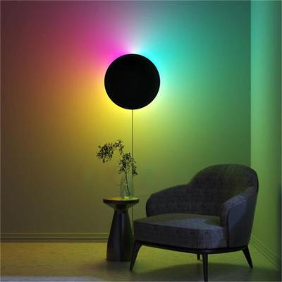 China Indoor Decorative RGB Wall Light Modern Art Design Living Room Aluminum Wall Lamp Led Wall Light With Remote Control for sale