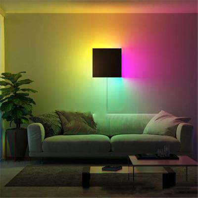 China Support Customized Modern Indoor RGB Wall Bracket Lights Living Room Bedroom Night Atmosphere LED Wall Light Decor for sale