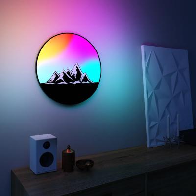 China Modern Design LED Wall Lamp Living Room Bedroom Sofas Wall Light Creative RGB Background Decorative Wall Lamp Lighting for sale