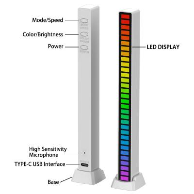 China Change Colors Sound RGB Control Pickup Rhythm Lights Music Lamp Car LED Night Ambient Lights with USB Charging for sale