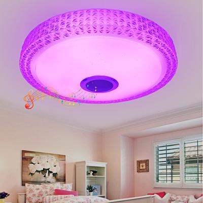 China Modern Smart Music Remote Control Multicolor Decorative Bedroom RGB Lighting Modern LED Room Shower Crystal Ceiling Lamps For Living for sale