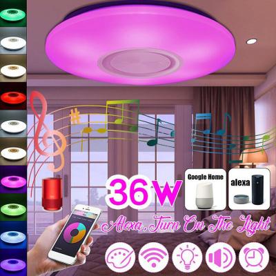 China Modern Music RGB Ceiling Lamp Living Room Bedroom Smart Atmosphere Lighting Modern Acrylic Indoor Led Ceiling Light With APP And Outdoor for sale