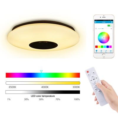 China 24W 36W 60W Modern Remote Control APP Music Dot Star Colorful Smart LED Music Ceiling Light for sale