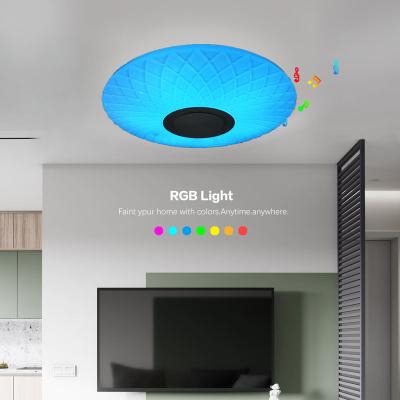 China Modern Living Room Bedroom Smart Remote Control Colorful Acrylic Music Led Ceiling Lights And Lighting Home for sale