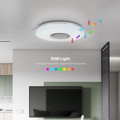 China Modern Led Modern Music Light Living Room Bedroom Blue Ceiling Light Tooth Colorful Smart Mobile APP Control Ceiling Lamp for sale