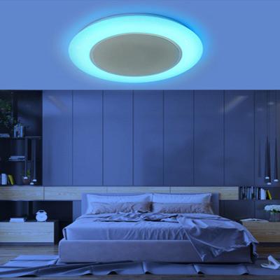 China New APP Modern Colorful Remote Control Music Light Built-in Bass Four Speakers LED Smart Atmosphere Music Ceiling Light for sale