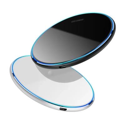 China China Wholesale Lowest Price Mobile Phone Custom Logo Mobile Phone Universal Wireless Charging Qi Wireless Charger 10w 15w Smart for sale