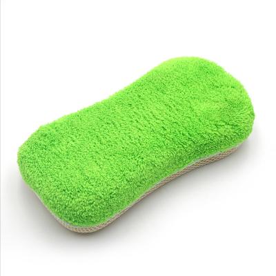 China Chenille Wholesale Chenille Mesh Cloth Car Washing Sponge Foam Block Car Cleaning Sponge for sale