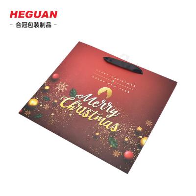 China Recyclable Christmas Paper Bag Custom Gift Shopping With Paper Bags Christmas Theme Kraft Paper Christmas Paper for sale