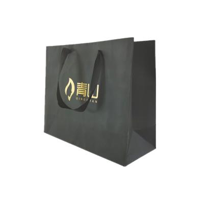 China Recyclable Customized Printing Hot Stamping Flat Bottom Kraft Printed High Quality Paper Bag for sale