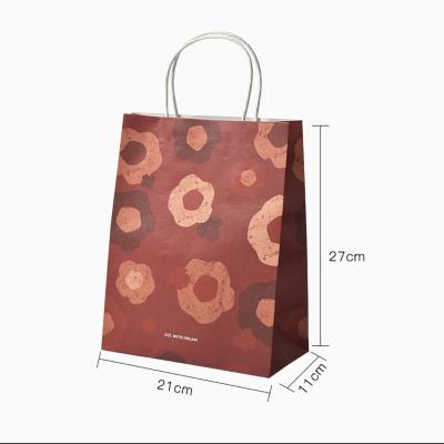 China Recycled Materials Luxury Ribbon Hand Improves Quality Custom Logo Printing Art Paper Gift Bag Craft Paper Bag Paper Shopping Bag for sale