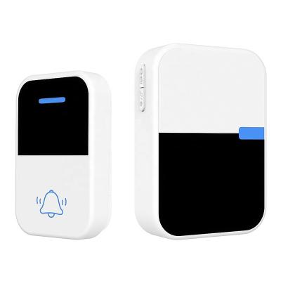 China New Modern Acrylic Wireless Doorbell EU UK US Plug Self Powered Battery Free 38 Songs Door Bell Waterproof Kinetic Distance 150m for sale