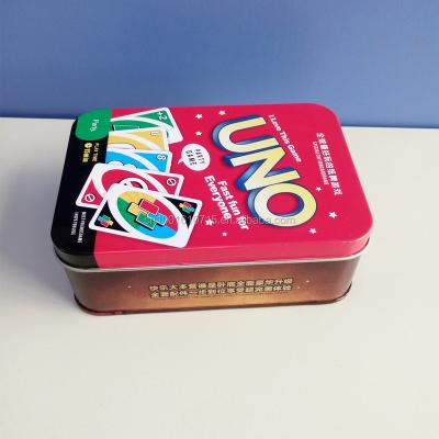 China OEM Recyclable Four Color Print Tin Can For Candy Mints Stick Custom CMYK Printing Tin Box For Cards Poker Toy Chess Games Metal Packaging for sale