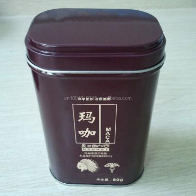 China OEM Recyclable Four Color Print Tin Box For Green Coffee Black Tea Custom CMYK Printing Tin Can For Maca Candy Mints Stick Metal Packaging for sale