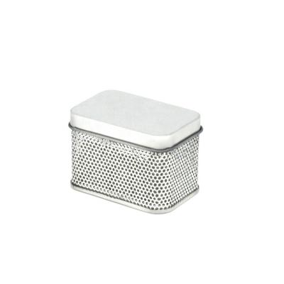 China Other Square Wholesale Embossing Net Gift Tin Boxes Tinplate Cookie Storage Metal Packaging for sale