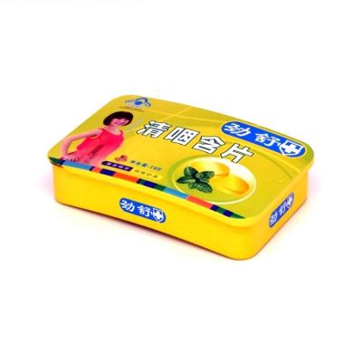 China Other Rectangular Tin Box Custom Mint Tin Box Arched Sliding Candy Lid Metal Box for sale