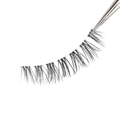 China Vegan mink lashes Qingdao Lashbeauty 10mm 11mm 12mm 13mm mink lash natural diamond long lash vegan silk lash lash strands for sale