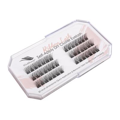 China Natural Long 2022 New Trend OEM ODM Self Apply Waist Quality Ribbon Lashes Extensions Ribbon Eyelash for sale