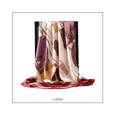 China New Next Square Chiffon Hijab Scarf Women Lightweight Floral Printed Chiffon Scarf for sale