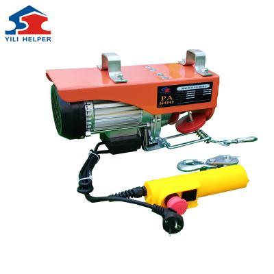 China Model PA 800 Electric Hoist Single Micro Construction Site Lifter Hook 12m Steel Wire Rope PA Hoist Small Mini Electric Hoist for sale