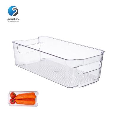 China SONDUO Freezer Food Storage Bin Refrigerator Bin Kitchen Container Viable High Quality Plastic Free Organizer BPA Free for sale