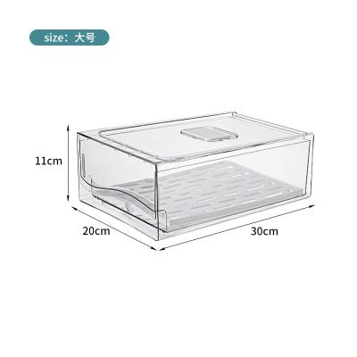 China Sustainable Refrigerator Storage Bins Transparent PET And PP Food Grade Material for sale