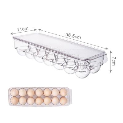 China Viable Transparent Plastic Food Storage Box Freezer Bin Organizer Refrigerator Box Holder Egg Fridge Safe Wholesale USA Market for sale