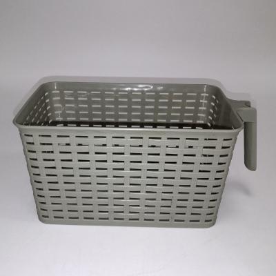 China Sustainable Plastic Storage Basket Rattan Design 6 Different Size Available With Handle House Use for sale