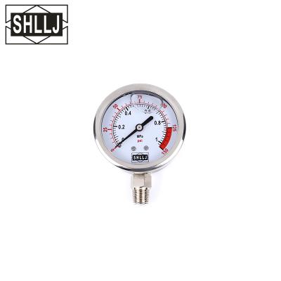 China Glycerin SS304 Filled Oil Filled Pressure Gauge Pressure Gauge Pressure Gauge for sale