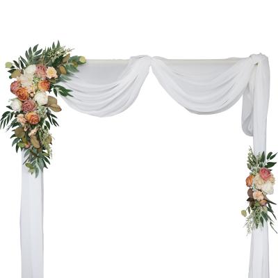 China Hot Selling Amazon Romantic Wedding Decoration Wedding Props Arch Flower Decoration Wedding Layout Reception Area Artificial Flower Art for sale