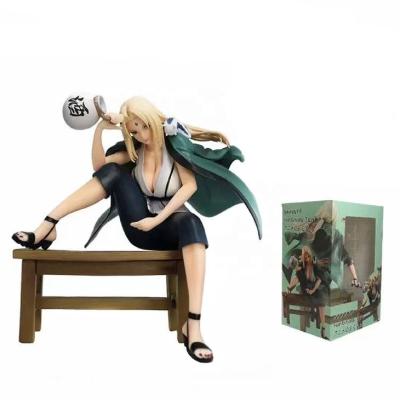 China Model Toy Narut Ninja Hatake GEM Sitting Drinking Tsunade Anime Cartoon Action Number Toys Hokage Konoha Sannin Collectible Doll for sale