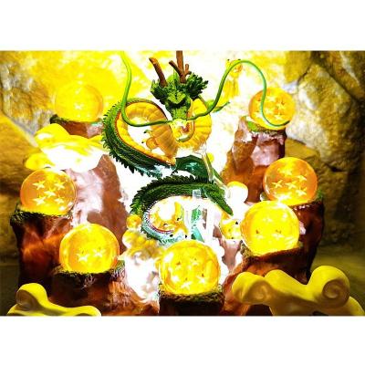 China MEGA Cartoon Toy Dragon Balls WCF Theater Version Shenron Action Number Toys Rock Garden Base Body Background With LED Light Collectible Model for sale