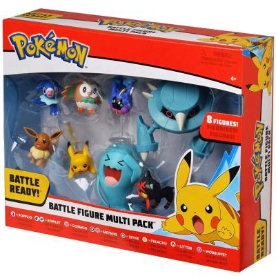 China Pocket Monster Elf P1kachu Eevee Wobbuffet Multi Action Figure Collectible Model Battle Figure Multi Pack Doll Toy 8pcs/set Cartoon Pokemon for sale