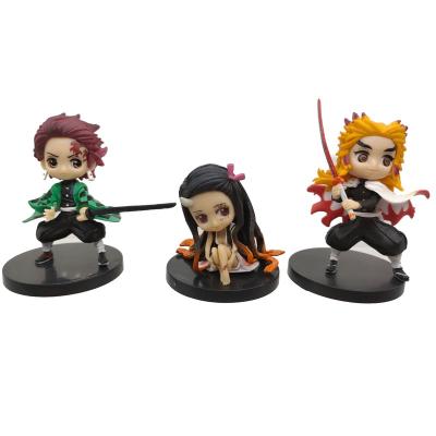 China Cartoon Toy Demon Slayer: Kimetsu No Yaiba Model Figure Anime Children Gifts No Box Collection Toys Three Generations opp (3pcs/set) for sale