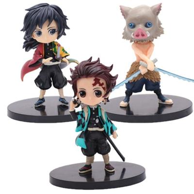 China Cartoon Toy Demon Slayer: Kimetsu No Yaiba Model Figure Anime Children Gifts No Box Collection Toys Two Generations opp (3pcs/set) for sale