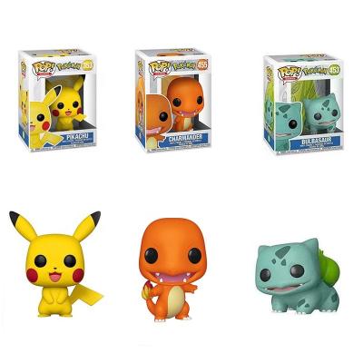 China Toy Funko Pop Pokemon Pikachu 353# Bulbasaur 453# Charmander 455# Cartoon Anime Vinyl Action Number Toy Collectible Model Doll for sale