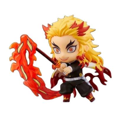 China Cute Cartoon Version Toy Demon Slayer Clay Man Figure Rengoku Kyoujurou 1541# Action Number Toys Face-Changing Model Collectible Doll Gifts for sale