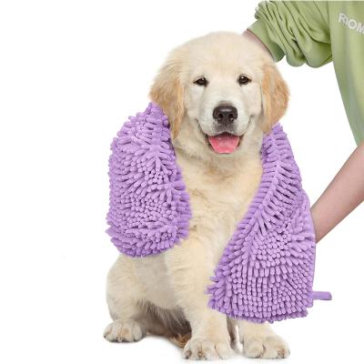 China Durable Quick Dry Ultra Absorbent Chenille Fabric 33.4 x Durable In Size 23.6 Large Dog Towel For Dogs Of All Breeds for sale