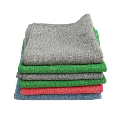 China Sustainable High Quality Kitchen Microfiber Cleaning Cloth Two Sides Dish Clean Towel for sale