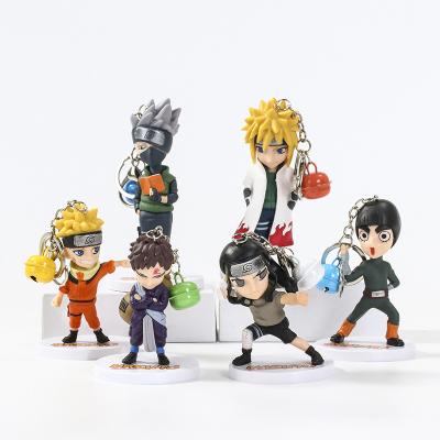 China Cartoon Anime Rock Shitachi Akatsuki Hatake Kakashi Uchiha Itachi Sasuke Gaara Lee Namikaze Minato 3D Pendant Keychain Charms Key Chain for sale