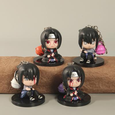 China Shitachi Narut Uchiha Sasuke Itachi 3D Eco-Friendly Classic Doll Anime Key Chain Shippuuden Action Number Pendant for sale