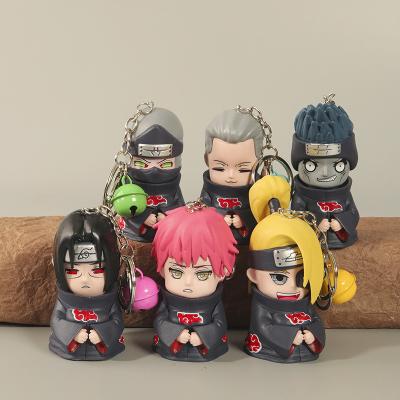 China Eco-friendly Classic Doll Anime Key Chain Shippuuden Action Number Pendant Shitachi Narut Akatsuki Uchiha Sasuke Itachi Deidara 3D Pendant for sale