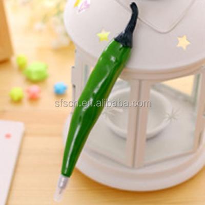 China Beautiful Emulational Chilli Ballpoint Pen Green Pepper Style Eco-Friendly Ballpoint Pens for sale