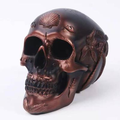 China Europe Creative Handmade Resin Open Main Human Skeleton Coin Bank Piggy Bank Skeletons For Halloween Decoration for sale