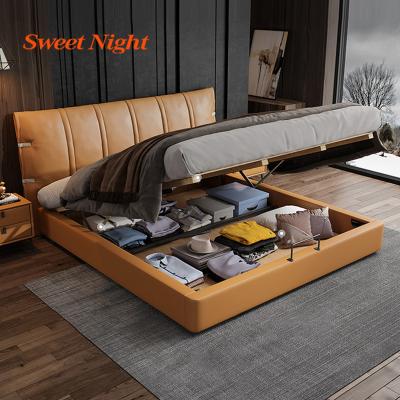 China Modern Storage Furniture High Quality Luxury Upholstered With Double Storage Beds for sale